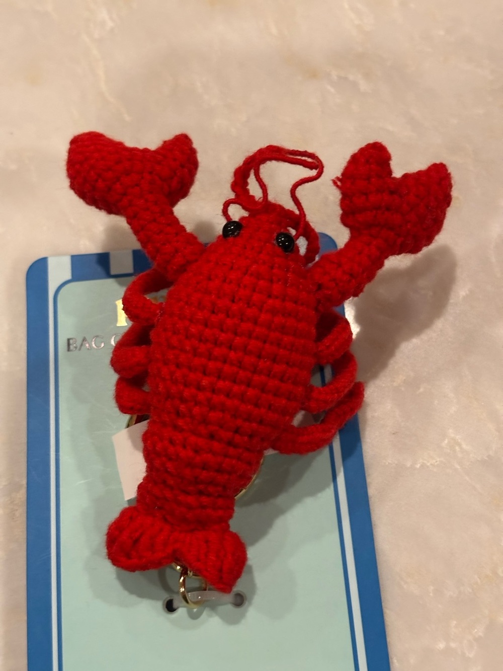 NWT Piper k Crochet Red Lobster Keychain/bag charm